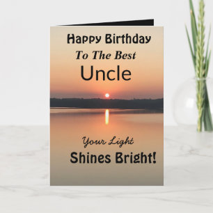 Beste oom Birthday Shines Bright Kaart