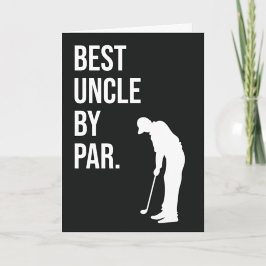 Beste Oom By Par Grappige Golf Kaart (Voorkant)
