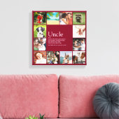 Beste Oom Citaten Fun Koel Foto Collage Canvas Afdruk (Insitu (Woonkamer))