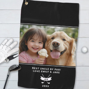 Beste Oom Door Par Foto Persoonlijke Grappige Golf Golfhanddoek