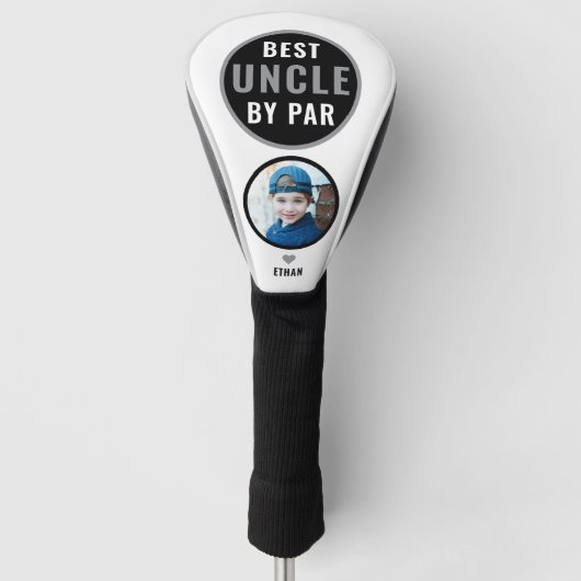 Beste Oom door Par Golf Gift Custom Naam Foto Golfheadcover (Voorkant)