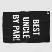 Beste Oom door Par Sports Golfer Lettering Golfhanddoek (Horizontaal)