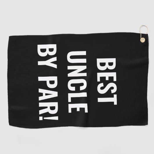 Beste Oom door Par Sports Golfer Lettering Golfhanddoek (Horizontaal)