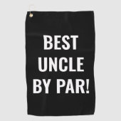 Beste Oom door Par Sports Golfer Lettering Golfhanddoek (Voorkant)