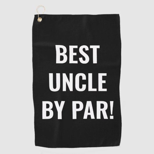 Beste Oom door Par Sports Golfer Lettering Golfhanddoek (Voorkant)