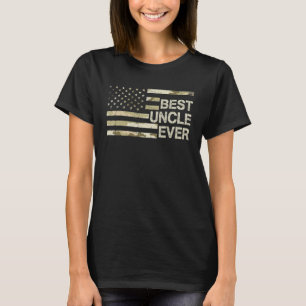 Beste oom Ever Camouflage Verenigde Staten vlag vo T-shirt