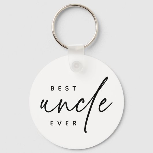Beste oom Ever Elegant Typografie Oom Gifts Sleutelhanger (Voorkant)