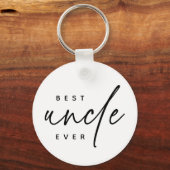 Beste oom Ever Elegant Typografie Oom Gifts Sleutelhanger (Voorkant)