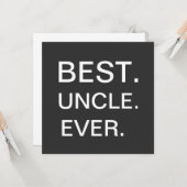 Beste oom Ever Kaart (Voorkant / Achterkant in situ)