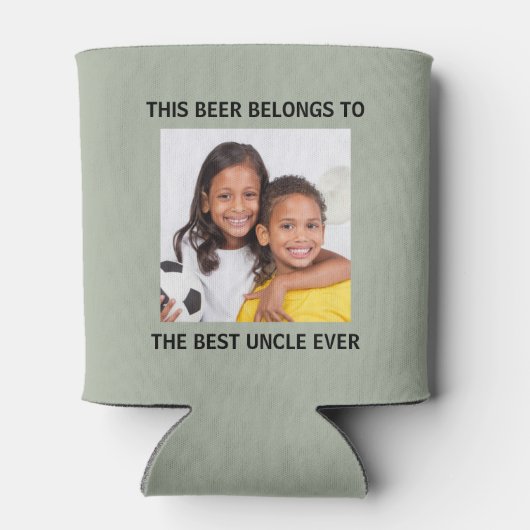 Beste Oom Foto Groen Blikjeskoeler (Achterkant)