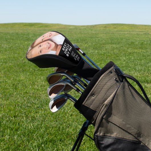 Beste oom foto zwart golfheadcover (Insitu)