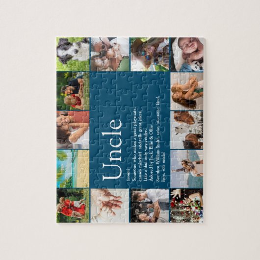 Beste Oom Funcle Definitie 14 Foto Blauw Legpuzzel (Verticaal)