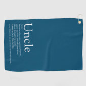 Beste Oom Funcle Definitie Blauw Ter Wereld Golfhanddoek (Horizontaal)