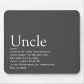 Beste Oom Funcle Definitie Modern Grijs Muismat (Voorkant)