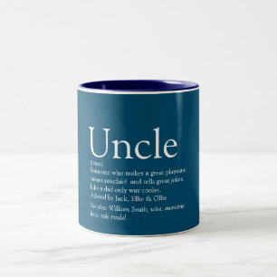 Beste Oom Funcle Moderne Definitie Blauw Tweekleurige Koffiemok