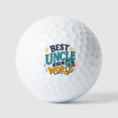 Beste Oom in de Wereld Golfbal Golfballen (Voorkant)