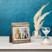 Beste oom ooit 2 foto collage rustiek hout fotoplaat (Insitu)