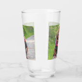 Beste oom ooit 2 foto gepersonaliseerd glas (Rechts)