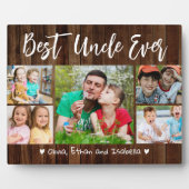 Beste Oom Ooit 5 Fotocollage Rustiek Pallet Hout Fotoplaat (Voorkant)