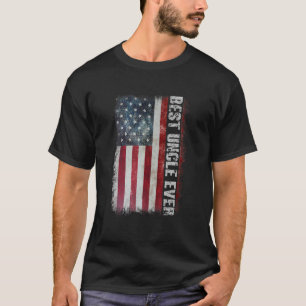 Beste oom ooit Amerikaanse vlag voor de Verenigde  T-shirt