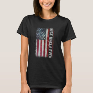 Beste oom ooit Amerikaanse vlag voor de Verenigde T-shirt