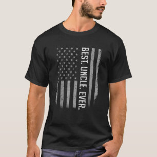 Beste oom ooit Amerikaanse vlag voor vaderdag T-shirt