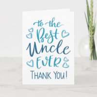 Beste Oom Ooit Bedankt Typografie in Blauw