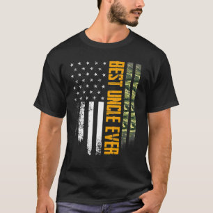 beste oom ooit Camo American Flag stoort T-shirt