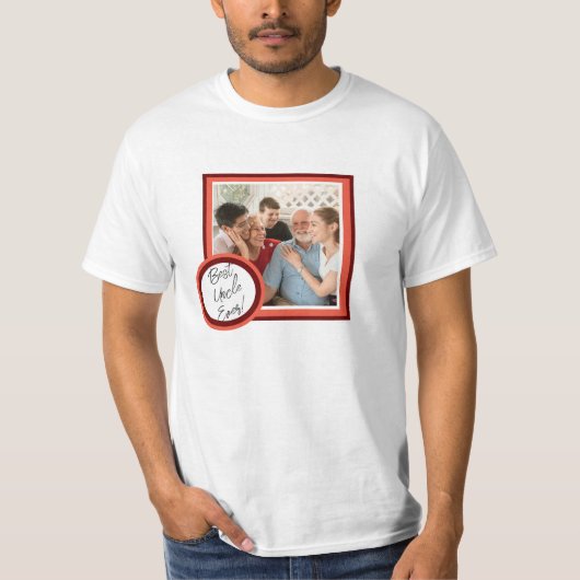 Beste Oom Ooit Custom Foto Cadeau T-shirt (Voorkant)