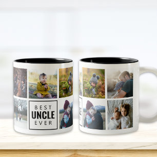 Beste OOM Ooit Custom Fotobeker Tweekleurige Koffiemok
