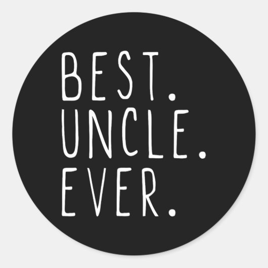 Beste oom ooit familie cool ronde sticker (Voorkant)