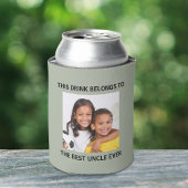 Beste oom ooit foto groen blikjeskoeler