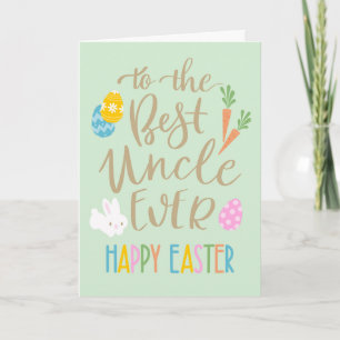 Beste Oom Ooit Gelukkig Pasen Typografie Kaart