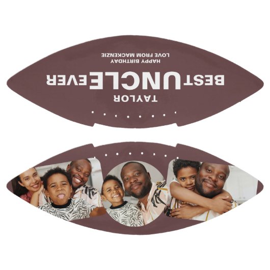 Beste oom ooit gepersonaliseerde foto en tekst american football (Panelen)