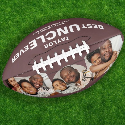 Beste oom ooit gepersonaliseerde foto en tekst american football