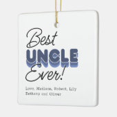 Beste Oom Ooit Gepersonaliseerde Foto Ornament (Links)