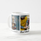 Beste oom ooit gepersonaliseerde fotocollage koffiemok (Voorkant links)