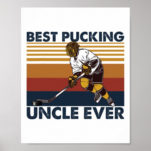Beste oom ooit grap hockey-oom zeggen poster (Voorkant)