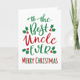 Beste Oom Ooit Kerst Typografie Kaart