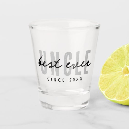 Beste Oom Ooit Modern Elegant Eenvoudige Vaderdag Shot Glas (Voorkant)