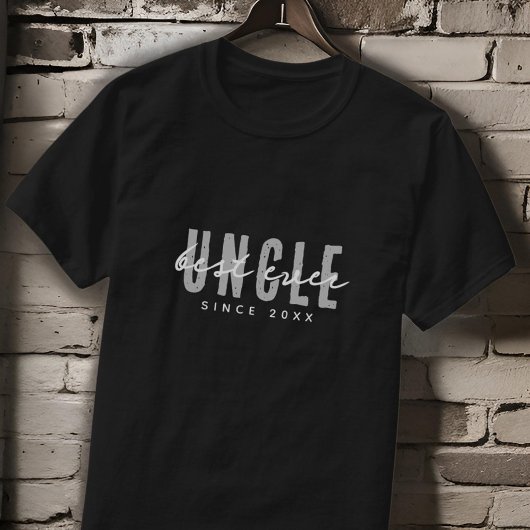 Beste Oom Ooit Modern Elegant Eenvoudige Vaderdag T-shirt