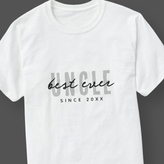 Beste Oom Ooit Modern Elegant Eenvoudige Vaderdag T-shirt