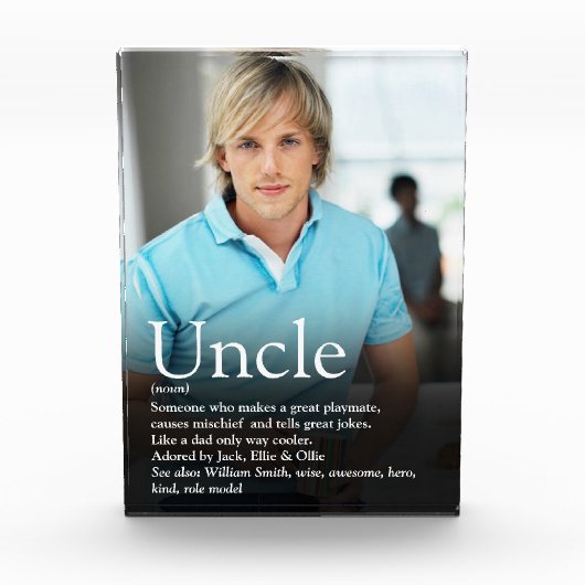 Beste Oom ooit Modern Leuke Koele Fotoblokken (Voorkant)