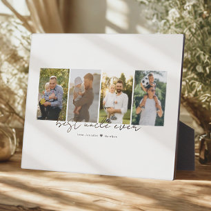 Beste Oom Ooit Modern Schrift 4 Foto's Collage Fotoplaat