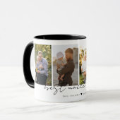 Beste Oom Ooit Modern Schrift 4 Foto's Collage Mok (Voorkant links)