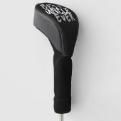 Beste Oom Ooit Modern Wit en Grijs Grunge Golfheadcover (Schuin)