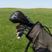 Beste Oom Ooit Modern Wit en Grijs Grunge Golfheadcover (Insitu)
