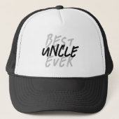 Beste Oom Ooit Modern Zwart en Wit Grunge Trucker Pet (Voorkant)