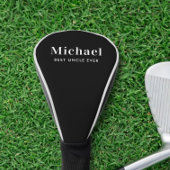 Beste oom ooit Monogram Zwart Golfheadcover