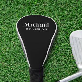 Beste oom ooit Monogram Zwart Golfheadcover